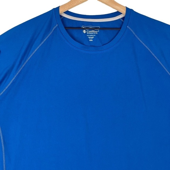 Coolibar Long Sleeve T Shirt Mens XXL Performance UPF 50+ Stretch Shirt Blue - Picture 2 of 13